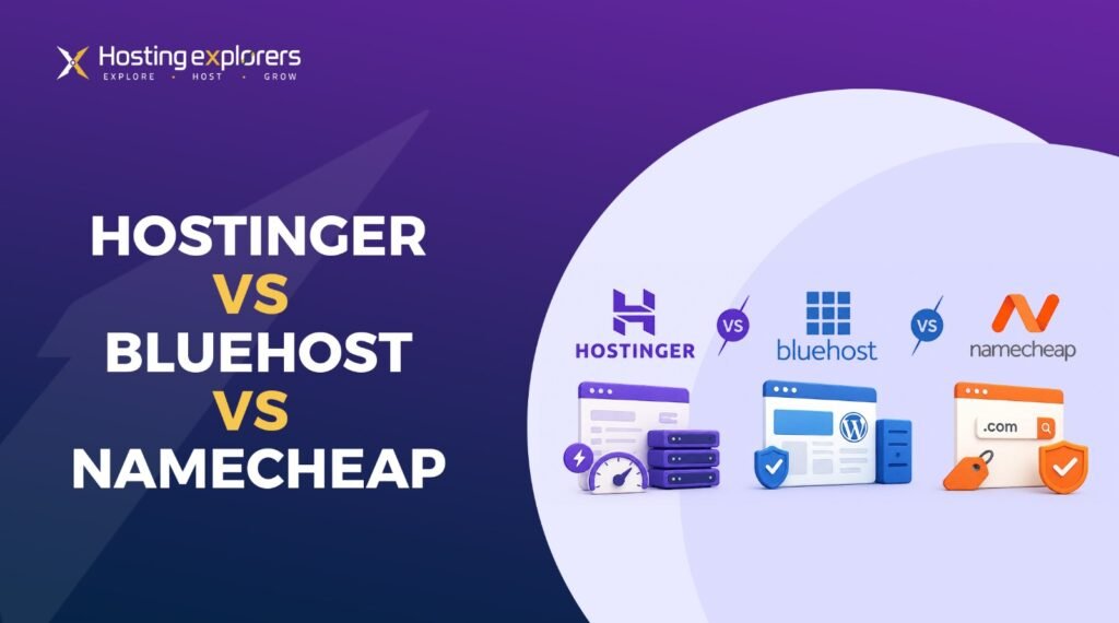 Hostinger vs Bluehost vs Namecheap